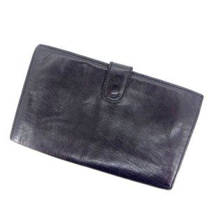 Bottega Veneta Wallet Purse Long Wallet Black Woman Authentic Used Y555